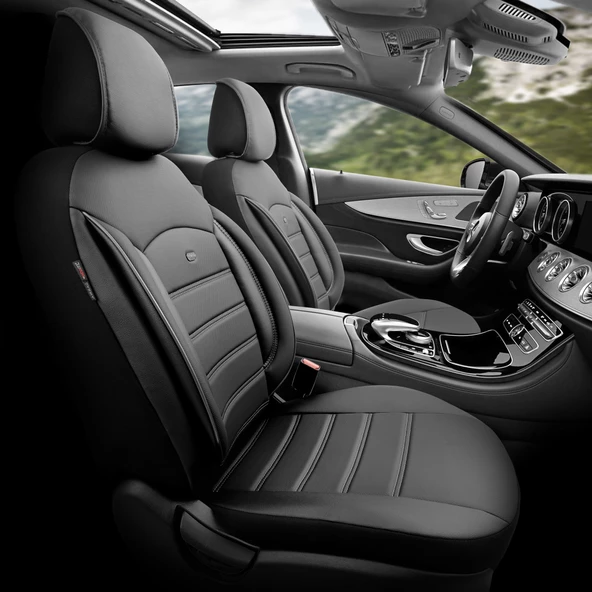 Otom Inspire Design Universal Seat Cover  Siyah-Füme ürün görseli 1