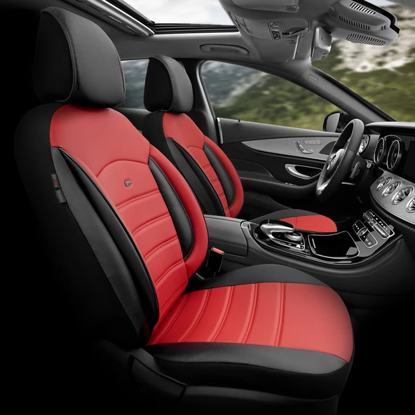 Otom Inspire Design Universal Seat Cover  Kırmızı-Siyah ürün görseli 1