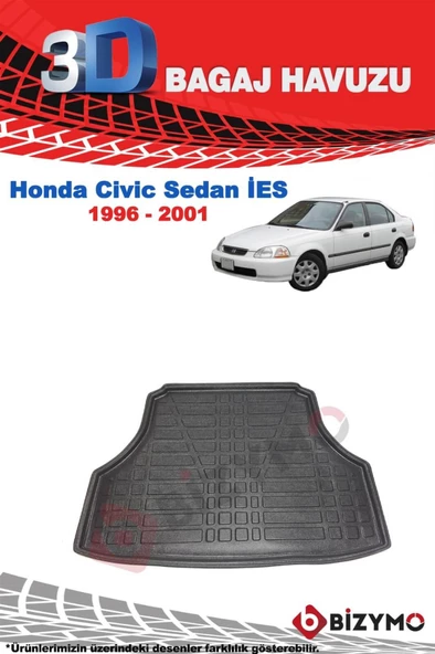 Honda Civic Sedan (ies) 1996-2001 3D Bagaj Havuzu Bizymo ürün görseli 1