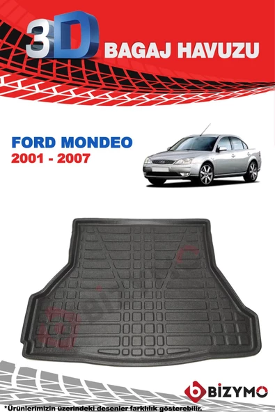 Ford Mondeo Sedan 2001-2007 3D Bagaj Havuzu Bizymo ürün görseli 1