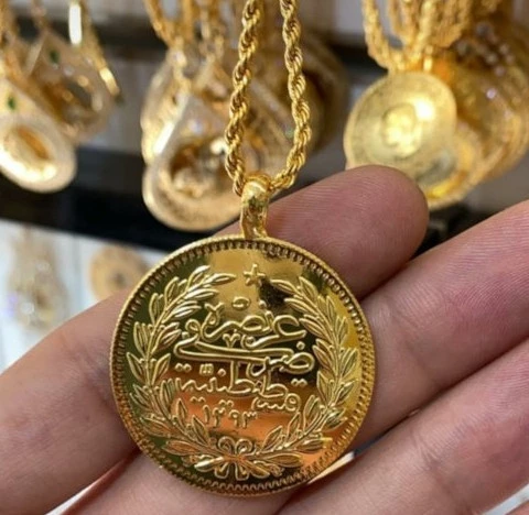 Tam Reşat Kolye Gerçek Altin Görünümlü Kolye imitasyon Tam Reşat (KARGO BEDAVA) ORKIDEY005709 ürün görseli 1