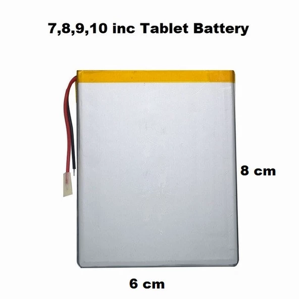 Ulefone Oem 2750 mAh Pil 7.8,9,10,11,12 İNC TABLETLER İÇİN ÜNİVERSAL BATARYA ORKIDEY008009 ürün görseli 1