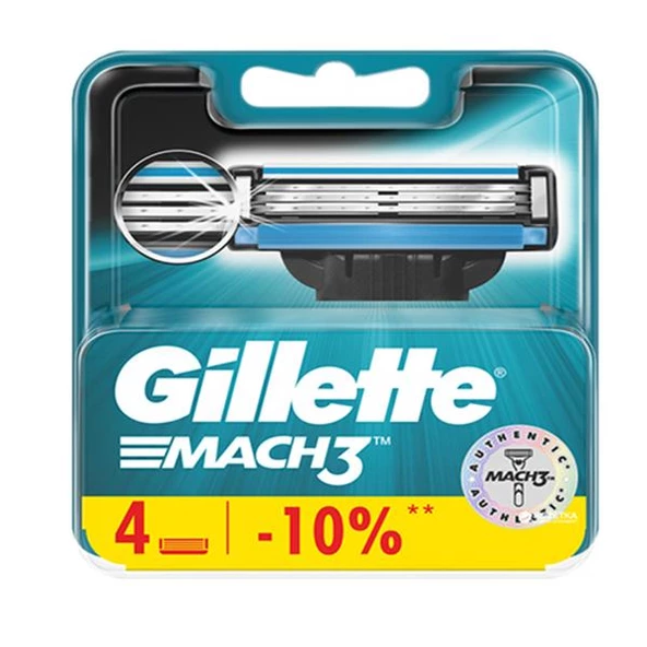 Gillette Mach3 Yedek Tıraş Bıçağı 4'Lü ürün görseli 1