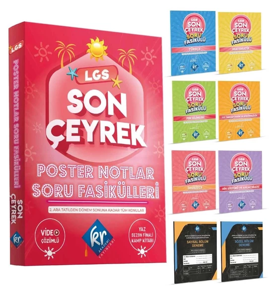 LGS Son Çeyrek Poster Notlar Soru Fasikülleri Kr Akademi Yayınları ürün görseli 1