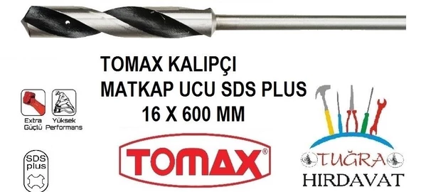 Tomax Sds Plus İnşaat Kalıpçı Matkap Ucu 16x600 ürün görseli 1