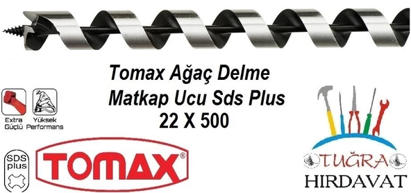 Tomax Sds Plus Ağaç Delme Ahşap Delme Matkap Ucu 22x500 ürün görseli 1