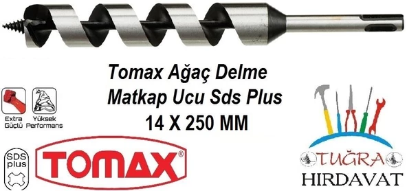 Tomax Sds Plus Ağaç Delme Ahşap Delme Matkap Ucu 14x250 ürün görseli 1