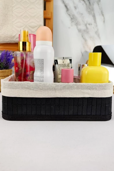 Digithome Bambu Çok Amaçlı Saklama Kutusu Düzenleyici Küçük Boy Organizer Siyah 25x15x8 Cm - CL-6007-5 C1-1-121 ürün görseli 1