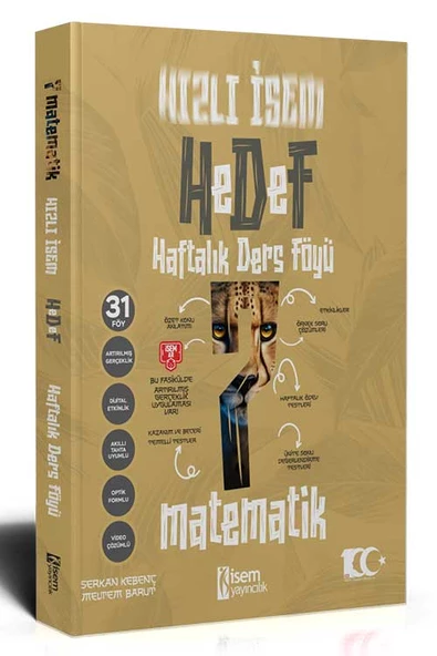 İsem Yayınları 7. Sınıf Hızlı İsem Matematik Hedef Haftalık Ders Föyü ürün görseli 1