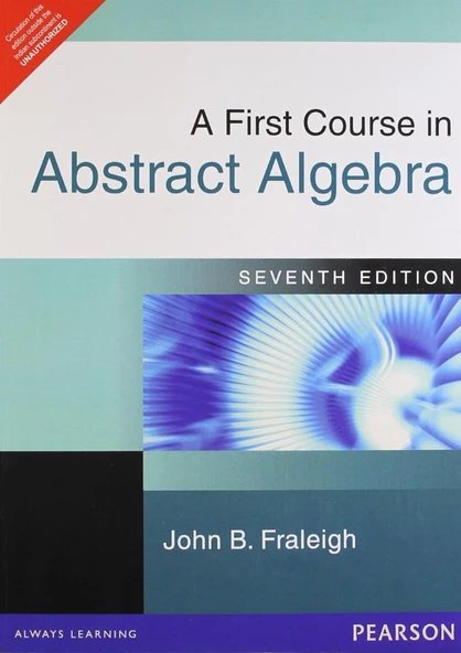 a first course in abstract algebra 7th (fraleigh) new international edition ürün görseli 1