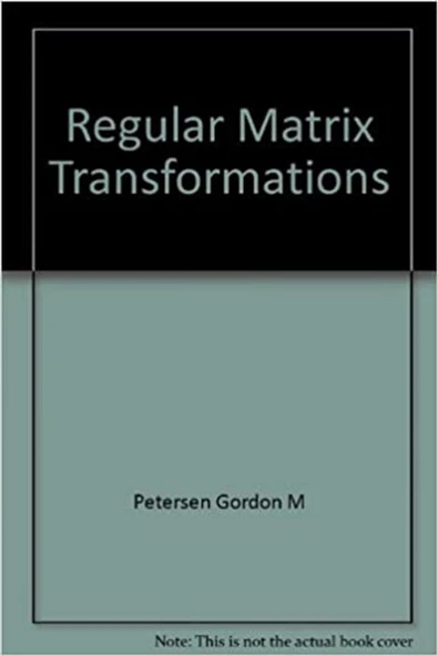 regular matrix transformations (patersen) ürün görseli 1