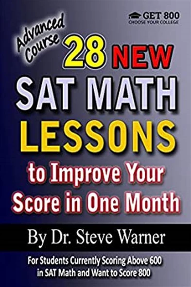 advanced course 28 SAT math lessons 2017 (steve warner) ürün görseli 1