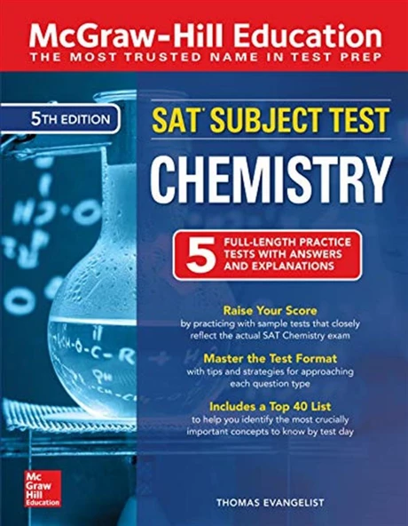 SAT subject test chemistry 5th 2018 mcgrawhill ürün görseli 1