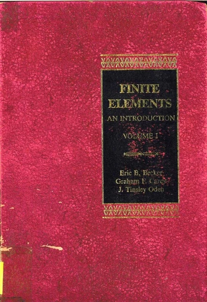 an introduction to finite elements volume 1 (becker) ürün görseli 1