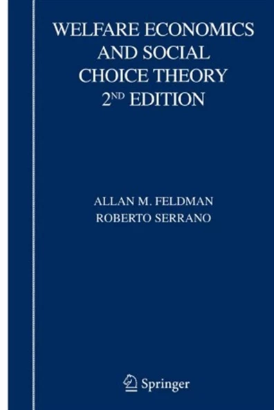 welfare economics and social choice theory 2nd (feldman,serrano) ürün görseli 1