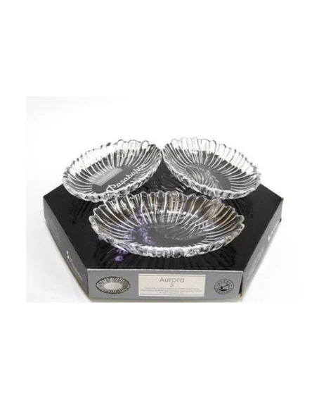 Paşabahçe 10545 Aurora Oval Çerezlik 3'lü 15x10cm ürün görseli 1