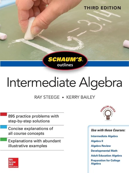 SCHAUM'S OUTLINES intermediate algebra 3rd 2018 (steege, bailey) ürün görseli 1