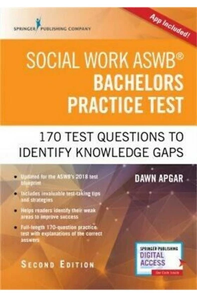 social work ASWB bachelors practice test 2nd second (dawn apgar) ürün görseli 1
