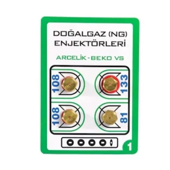 Doğalgaz Enjektör Ocak Takımı (ARCELİK )BEKO 9 MM - Resim 4