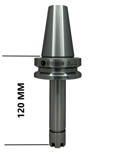 BT40 ER16M - 120 PENS BAŞLIĞI TUTUCU 20.000 devir balans alınmıştır ( BT40 ER16 MİNİ 120 BOY PENS BAŞLIĞI TUTUCU ) ürün görseli 1