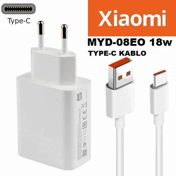 Orjinal Xiaomi Mi 10 Lite Type-C Data Kablo ve 18W 2A MDY08EO Hızlı Şarj cihazı MDY08EO000244 ürün görseli 1