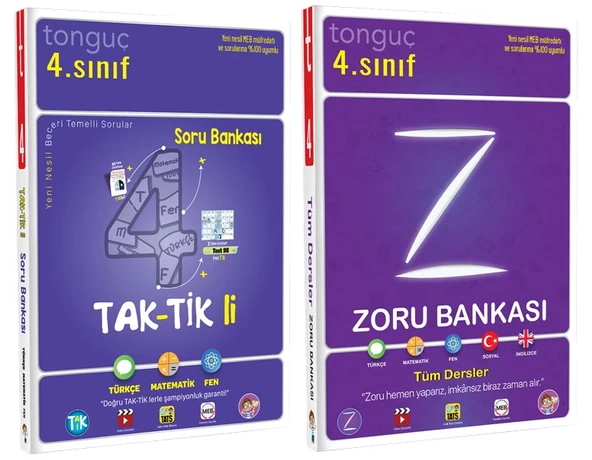 4. Sınıf Zoru ve Taktikli Tüm Dersler Soru Bankası - 2 Kitap - Tonguç Akademi ürün görseli 1