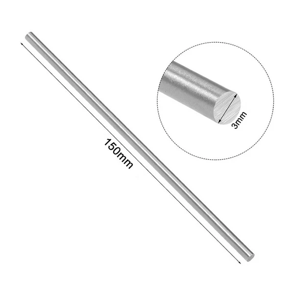 3mm x 150mm Metal Mil  Çelik Çubuk Aks Oyuncak RC Araba Robot ürün görseli 1