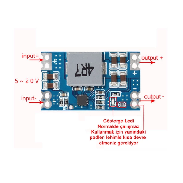 Mini560 12V 4A Voltaj Düşürücü Modül Güç Kaynağı 18V Step Down - Resim 3
