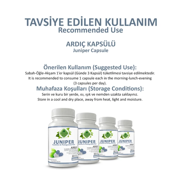 Gökçek Şifa Ardıç Kapsül (JUNİPER CAPSULE) 60 Adet - Resim 4