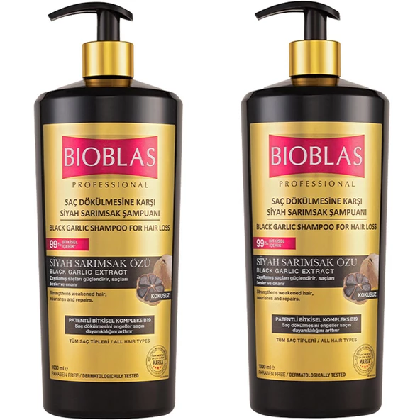 Bioblas Saç Dökülmesine Karşı Siyah Sarımsak Şampuanı 1000 ml 2 ADET ürün görseli 1