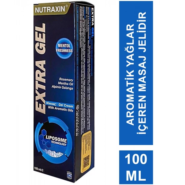 Nutraxin Extra Gel Aromatik Yağlar İçeren Masaj Jel Krem 100 ml ürün görseli 1