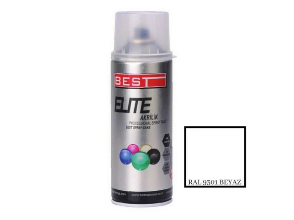 Best Elite Beyaz Ral 9301 Sprey Boya 400 ml ürün görseli 1