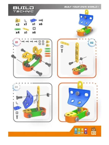 Sök Tak 22 Parça Yelkenli Build Technic - 4100101-2-22 - Resim 2