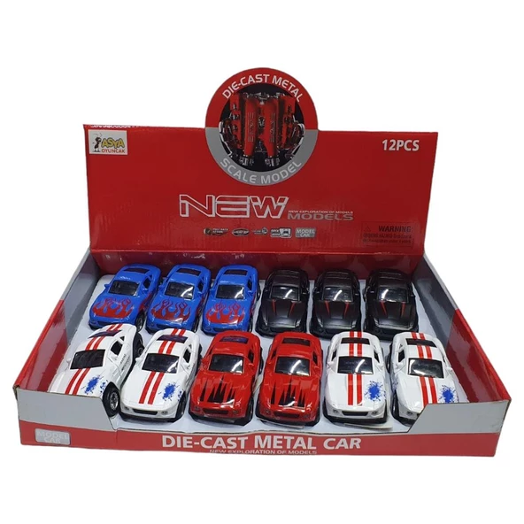 Mustang Çek Bırak Spor Araba - Işıklı Sesli Model - FY6148-12D-Siyah ürün görseli 1