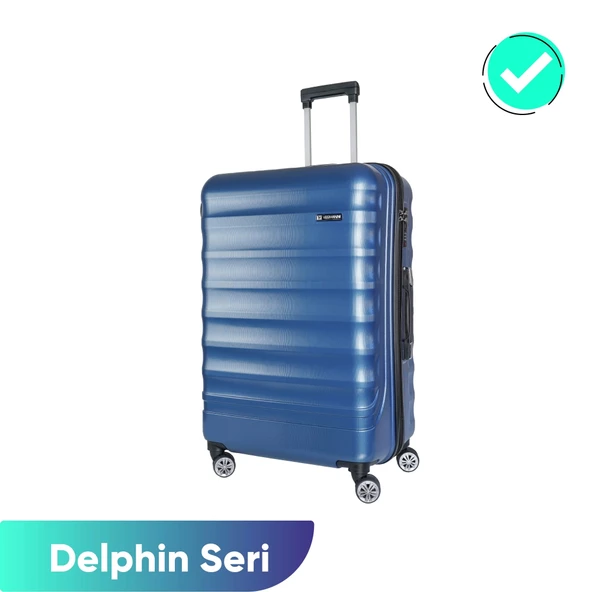 Vegmann Delphin Mavi Büyük Boy Valiz ürün görseli 1