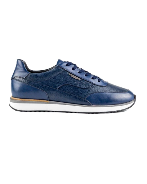 Street Lacivert Hakiki Deri Erkek Spor (Sneaker) Ayakkabı ürün görseli 1