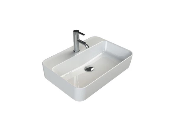 Turkuaz Cerastyle Hera Tezgah Üstü Lavabo 60x42 cm ürün görseli 1