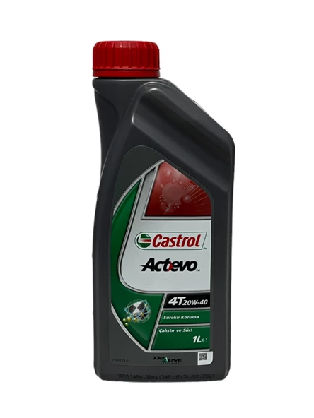 Castrol Actevo 20W-40 4T Motosiklet, 4 Zamanlı Motor Yağı 1 Litre ürün görseli 1