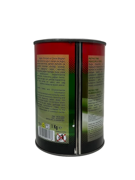 Petro Time Yeşil Kauçuklu Gres Yağı Katı 1 Kg. - Resim 2