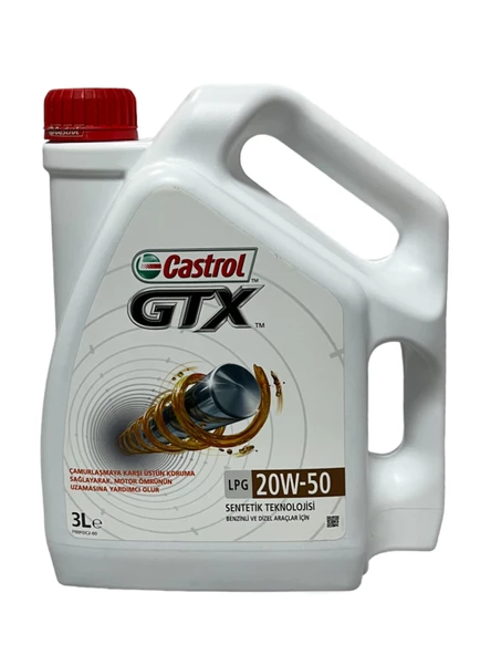 Castrol GTX 20W-50 Motor Yağı 3 Litre ürün görseli 1