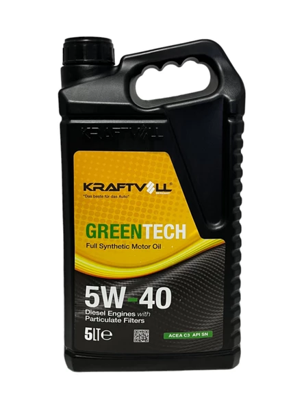 Kraftvoll Germany 5W-40 Tam Sentetik Motor Yağı 5 Litre ürün görseli 1