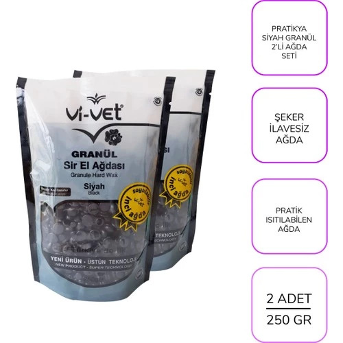 Vi-Vet  Siyah Granül 2’li Ağda Seti ürün görseli 1