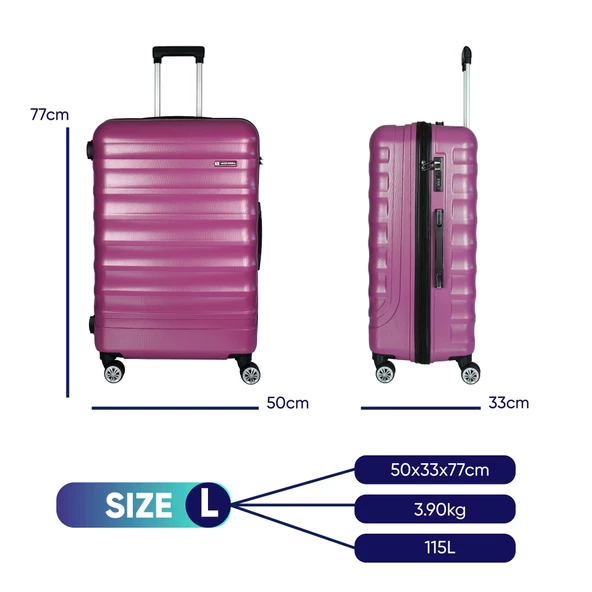 Vegmann Delphin Violet Büyük Boy Valiz - Resim 2