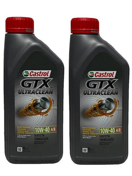 Castrol GTX Ultraclean 10W-40 A/B Motor Yağı 1 Litre 2 Adet ürün görseli 1