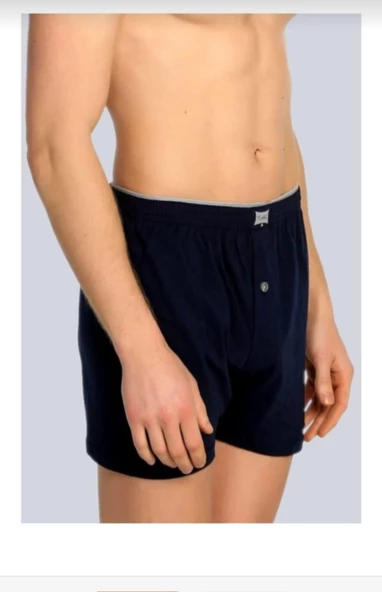 TUTKU 0117 ERKEK PENYE DÜZ BOXER 12 ADET  LACİVERT M ürün görseli 1
