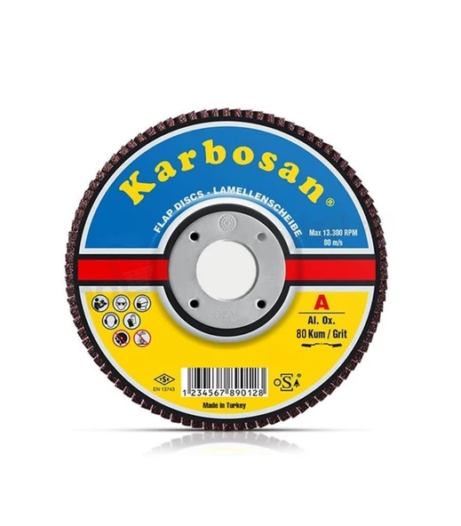 Karbosan 115X22 80 Kum Flap Disk Zımpara 1 adet ürün görseli 1