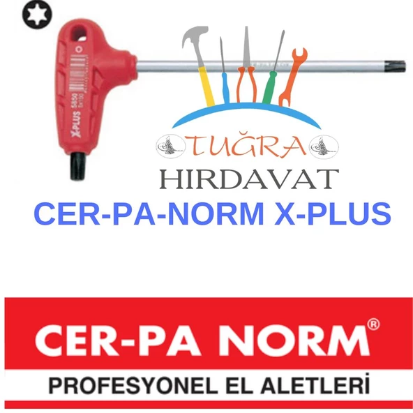 Cerpa X-Plus T Saplı Alyan T15 X 100mm T Saplı Torx Allen Anahtar ürün görseli 1