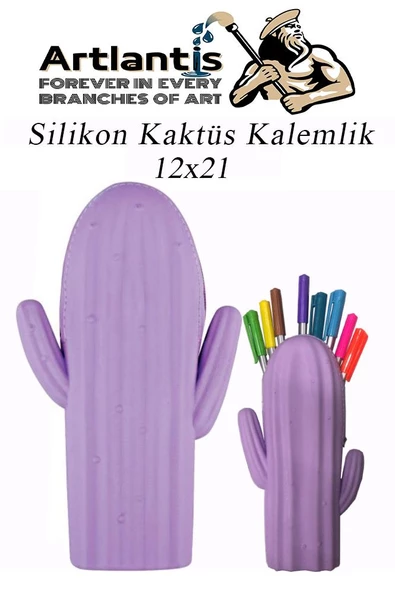 Silikon Kaktüs Kalemlik 1 Adet Silikon Kalem Kutusu Eğlenceli Sevimli Kaktüs Figürlü Hediyelik Kalemlik ürün görseli 1