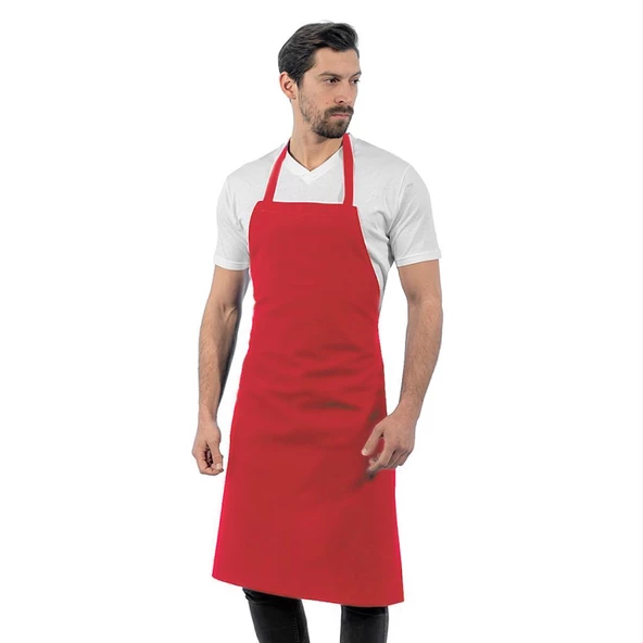 Şensel, Ön Önlük, Kırmızı, Boyundan Askılı -93E1002- Aşçı-Mutfak ürün görseli 1