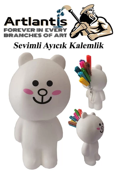 Silikon Sevimli Ayıcık Kalemlik 1 Adet Yumuşak Silikon Sevimli Hayvanlar Kalem Kutusu Eğlenceli Hediyelik Kalemlik ürün görseli 1